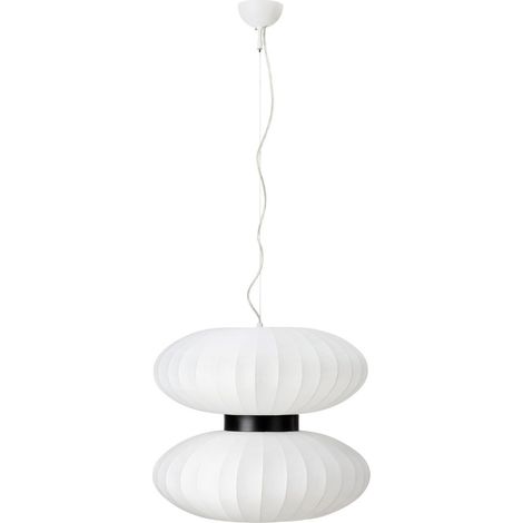 Markslojd DABURU Plafonnier suspendu 2 lumières blanc, abat-jour textile (1/3)