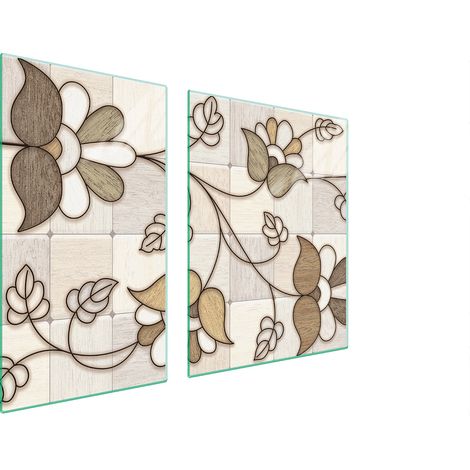 PLATO DE VIDRIO Y TABLA DE CORTAR 100x52 MOSAICO (1/5)