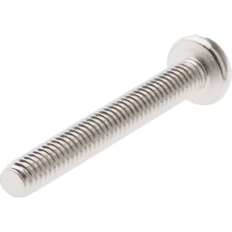 Vis à métaux RS PRO M4 à tête Cylindrique fendue en Laiton, 30mm ( Prix pour Sachet de 100 ) (1/2)