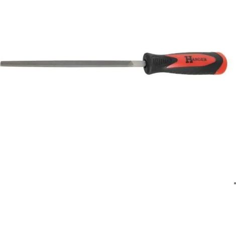 Eckige Feile mit Halter 200 mm aus Kohlenstoffstahl