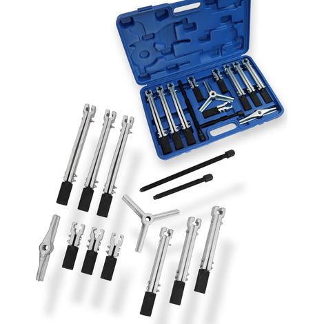 Bituxx 12 tlg. universal Lager Abzieher Set 2 und 3 Armig Innen Außen Werkzeug Lagerabzieher Kugellager Bearing Puller KFZ Auto