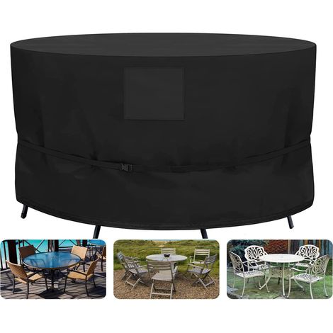 Housse De Table Ronde - Imperméable UV Résistant - Pour Jardin Extérieur - Diamètre 230 cm - 1 Pièce (1/5)