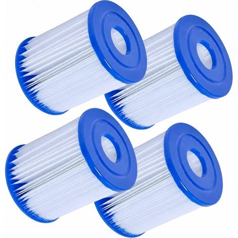 Cartouche filtrante de piscine taille I, paquet de 4, de remplacement pour Bestway Easy Set, piscine (1/5)