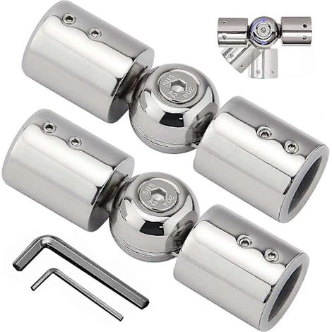 Filiyano-xjxj2 connecteurs d'angle pour tringle à rideaux, connecteurs d'angle réglables pour tringles à rideaux de 2,5 cm pour fenêtres en baie (1/5)