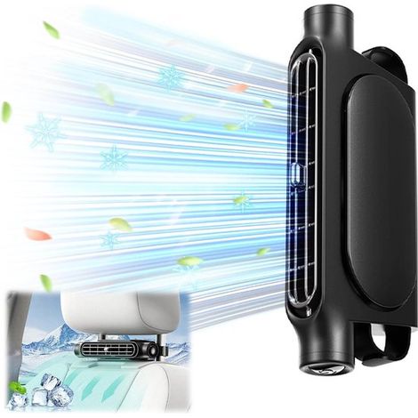 Ventilador para asiento de coche con potentes turbinas dobles y tres velocidades ajustables. (1/5)