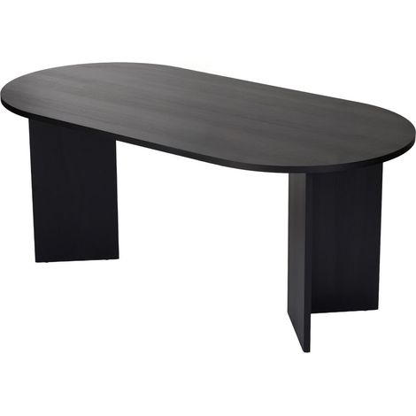 Tavolo da pranzo in legno "Sablin" - 180 x 89 x 75 cm - Legno nero