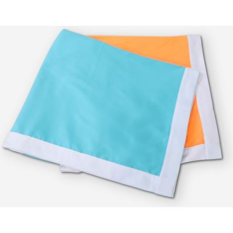 Toalla de micrifibra para tumbona de playa y piscina con 2 bolsillos - Naranja