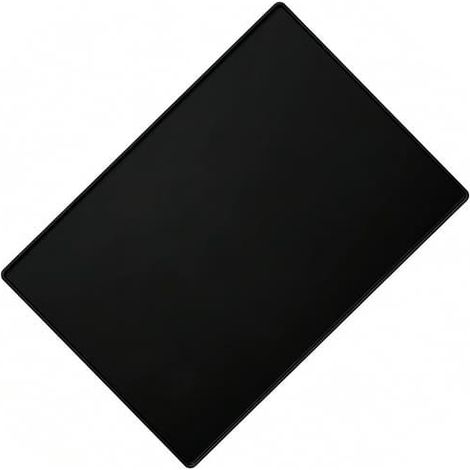 Tapis en silicone imperméable pour gamelles d'eau et de nourriture, avec bords surélevés - Antidérapant - Noir (1/3)