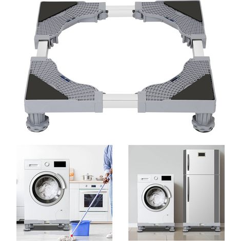 Randaco Support machine à Laver Réfrigérateur Chariot Roller Support Roulant pour Sèche Linge lave Linge Congélateur Réglable 41-66cm à 4 pieds (1/5)