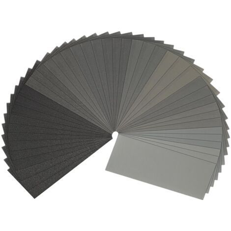 Juego de 3 hojas de papel de lija, papel abrasivo de grano 2500-230-93 mm, utilizado para pulir metal, madera y automóviles. (1/5)