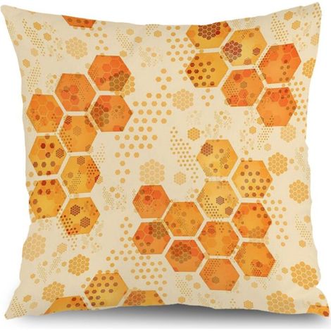 Housse de coussin feuilles fleurs, décoration salon style rustique,40×40cm (1/5)