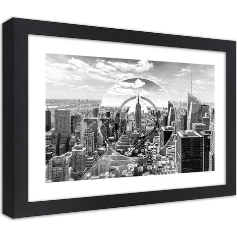 Quadro con cornice, Vista sui grattacieli - 45x30 (1/5)