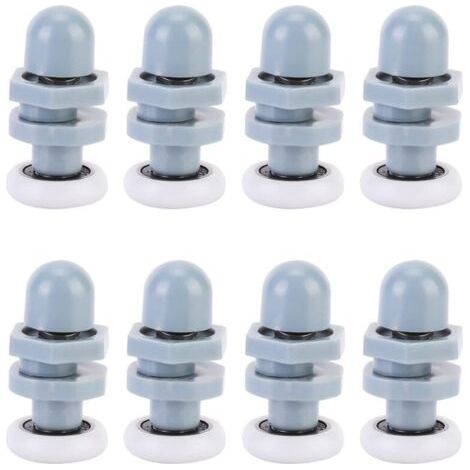 8pcs Coureurs De Porte Douche En Plastique Durable Coulissant Piste Roulement Salle Bains Verre Pour PièCes Rechange(20mm) (1/5)