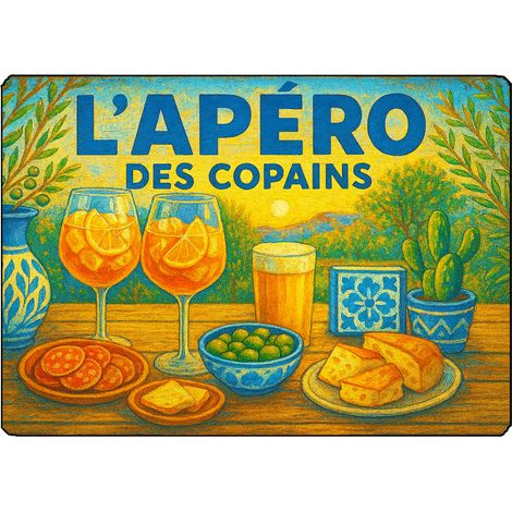 Planche à découper lapéro des copains 28,5 x 20 cm