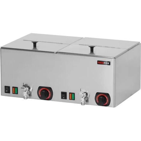 Chauffe charcuterie double avec robinet de vidange 2x GN 1/2 REDFOX - WEV 11 - REDFOX