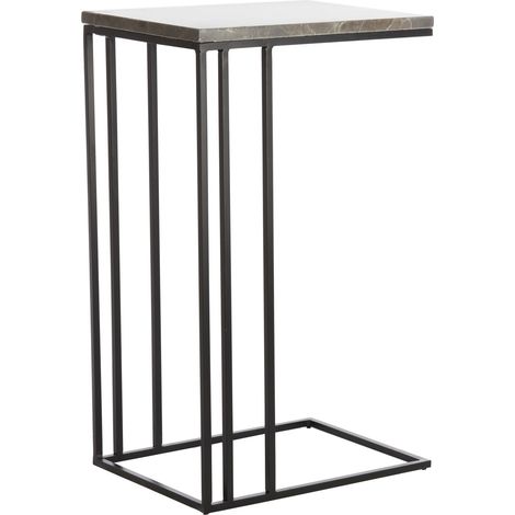 Light & Living Beistelltisch ROSHAN aus Metall braun marmor