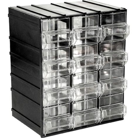 Étagère avec 12 tiroirs, fabriquée en bois robuste, idéale pour le rangement dans divers espaces