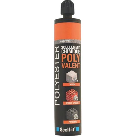 Cartouche Mortier Chimique Polyvalent de 300 Ml Gris