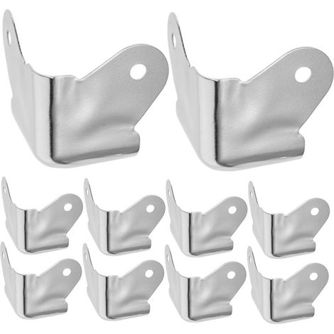 Protections d'angle métalliques argentées pour boîtes, lot de 10 (1/5)