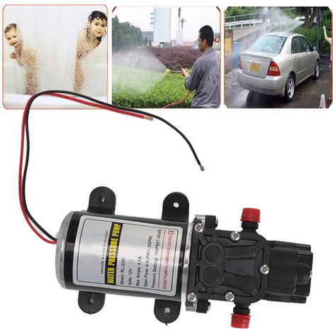 Pompe à membrane automatique, facile à installer, pompe à membrane électrique intermittente, pompe de pulvérisation, pompe haute pression, pompe pour équipement de nettoyage, modèle RL-3201. (1/5)