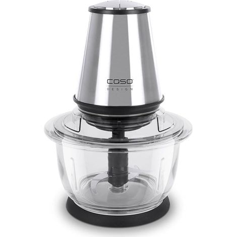 Hachoir universel 4 couteaux en acier inoxydable, récipient en verre robuste de 1,2 litre idéal comme hachoir pour fruits, légumes, poissons, viande, noix (1/5)