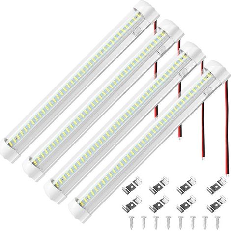 Tira de LED SMD de 108 LED para techo de coche - 12V-80V - Blanco - 4 unidades (1/5)
