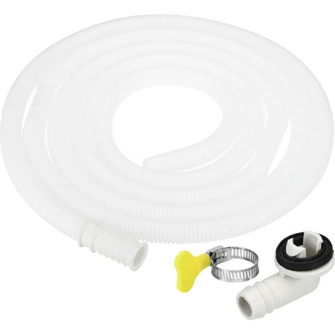 10 ft Tuyau de Vidange pour Climatiseur Universel, Connecteur de Drainage avec Pince pour Unités Fenêtre et Mini-Split, Compatible Lave-vaisselle et Robinet, Blanc (1/5)