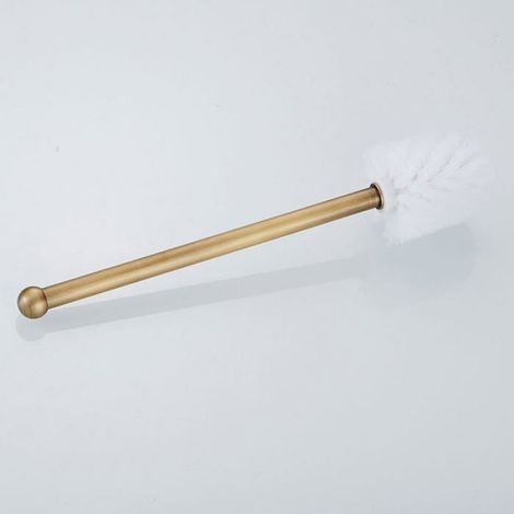 Brosse WC Porte-Brosse de Toilette en Laiton Antique, Ensemble de brosses de Toilette murales pour Salle de Bains, Brosse avec Tasse (1/4)