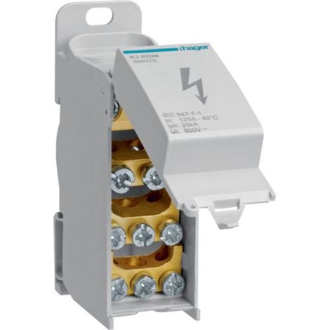HAGER KJ02DN bloque de distribución 125A unipolar