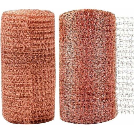 Maille Cuivre,2 Pcs 6 Metre Haute Qualité Grillage Anti Rongeur Bloqueur de Cuivre Filet de Cuivre Tricot pour la Maison Le Jardin la Lutte Antiparasitaire Rongeur Escargot Oiseaux Contrôle (1/5)