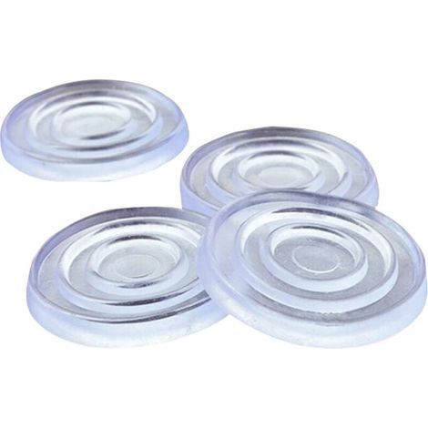 50pcs Pare-Chocs de Dessus de Table en Verre, tampons en Caoutchouc disques en Plastique pour Dessus de Table en Verre, Pare-Chocs adhésifs Ronds Transparents (1/4)