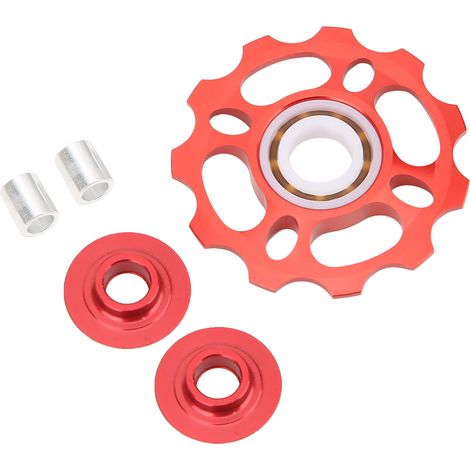 Poulie de guidage en alliage d'aluminium CNC avec roulement céramique 11T pour dérailleur arrière de VTT rouge (1/5)