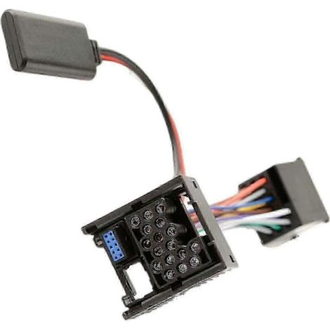 Adaptateur audio Bluetooth avec prise ronde BM24 pour BMW E46, E39, E38 Business Edition (1 pièce, noir)