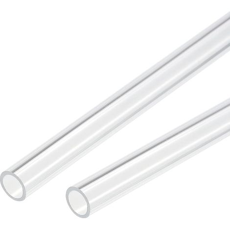 Acrylique Tuyau Transparent Rigide Rond Tube 10mm ID 12mm OD 10" pour Lampes et Lanternes, Eau refroidisement Système 2pcs (1/5)