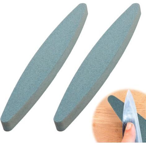 Ensemble de 2 Pierres à Aiguiser en Grain pour Affûter Outils de Jardin,Idéal pour Sécateurs, Bêches, Pelles et Haches (1/4)