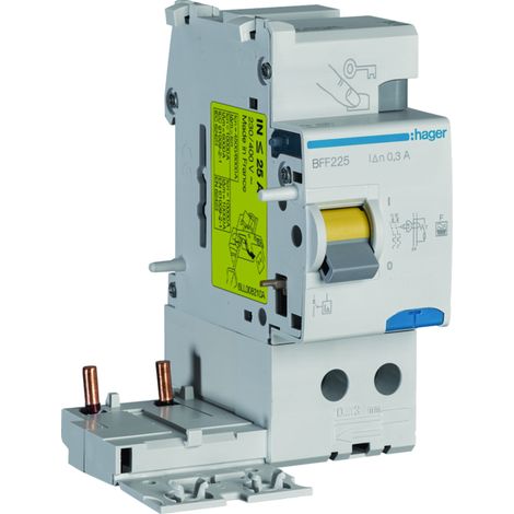 Bloc différentiel 2P 25A 300mA type F - HAGER BFF225 (1/3)