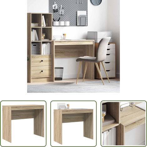 vidaXL Schreibtisch für Büro - Schreibtisch Sonoma-Eiche 90 x 40 x 76 cm (1/5)