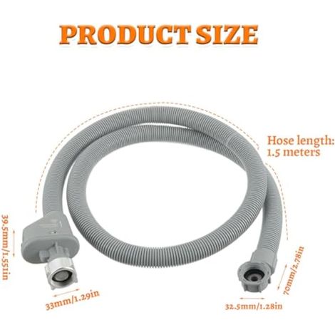 Aquastop tuyau lave pur lave-linge 1,5 m 3/4 pouce, machine a laver aquastop avec valve de sécurité, flexible machine à laver, tuyau arrivée d'eau lave linge Pour Machine à Laver et Lave (1/4)