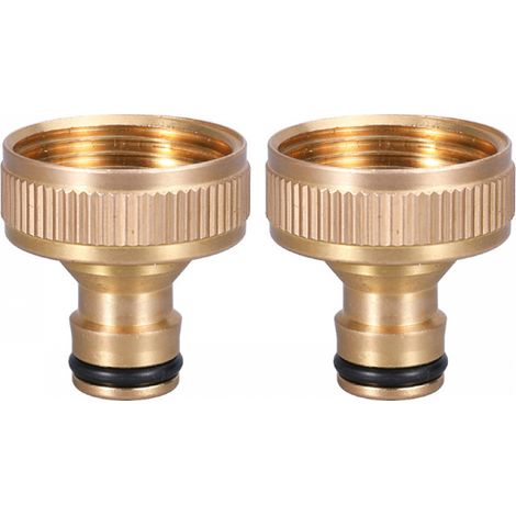 Adaptateur de tuyau pour jardinage, nettoyage de voiture, machines à laver, filetage 1", 2 pièces (1/4)