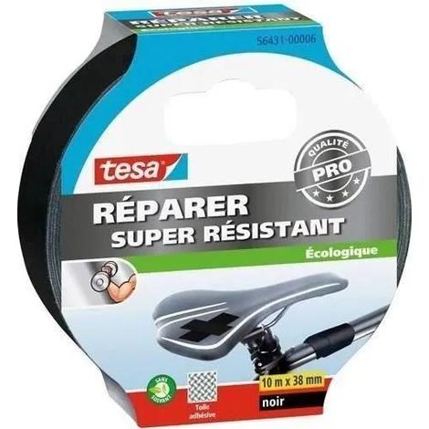 Tesa 4042448337337 Nastro adesivo nero 10m x 38mm resistente