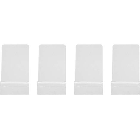 4 supports de téléphone portable en acrylique transparent, présentoir pour vitrine.-9X7CM-Transparent