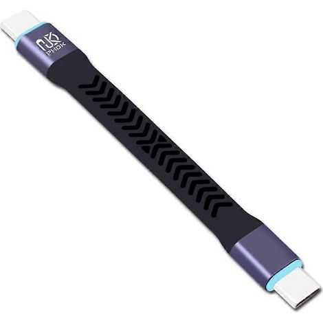 Câble de données USB 3.2 mâle-mâle de type C, rallonge souple et plate, 20 Gbit/s