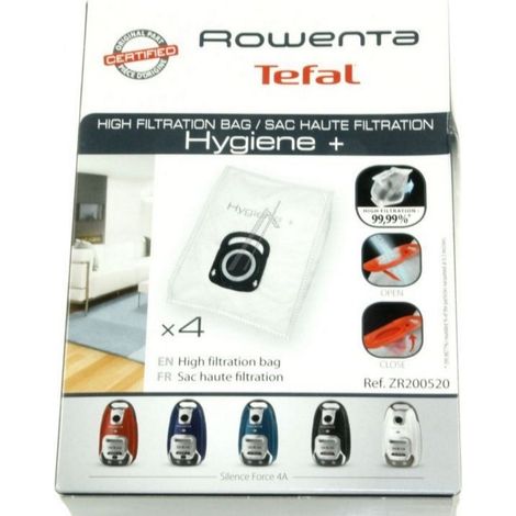 4PZ sacchetti Rowenta Tefal Silence Force 4A Silence Force Compact 4A ORIGINALI