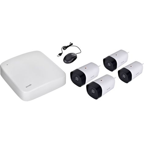 Tenda K4P-4TR Videoüberwachungsset Weiß 4 Kameras (1/5)