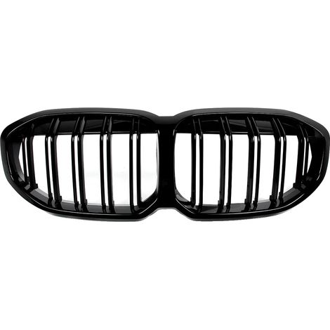 Grille Avant, Style Double Lamelle M, Remplacement Direct, noir brillant (1/2)