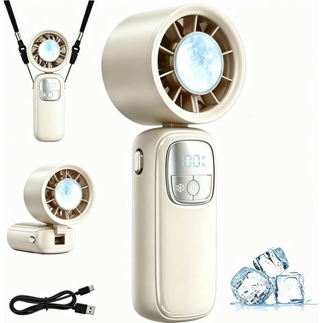 Ventilador portátil recargable por USB  Mini ventilador de bolsillo, ventilador turbo portátil (1/4)