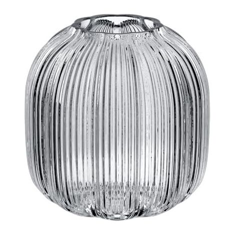 Vase Transparent, résistant au Lave-Vaisselle, Petit Vase de Table, Design Floral, Couleur Claire, décoratif, soufflé à la Bouche, déco Appartement, Home décor, Verre (1/5)