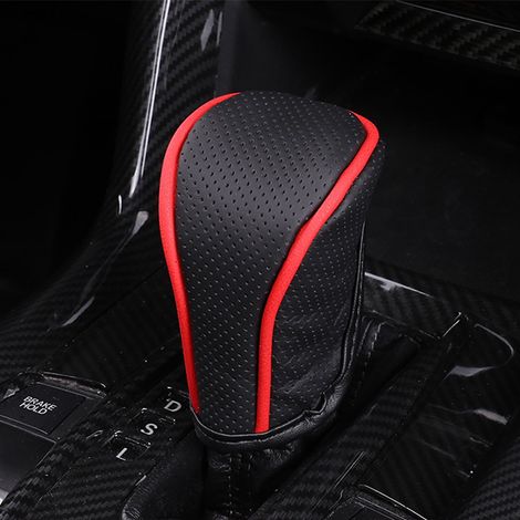 Copertura protettiva universale con cerniera per pomello del cambio auto, copertura decorativa per giunto sferico per SUV, camion e camper (nero e rosso) (1/5)