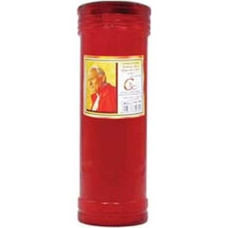 12PZ CERO VOTIVO "PAPA GIOVANNI" - ø cm.8x21h. gr.400 durata 86 ore circa