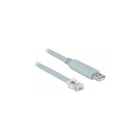 Adaptador DELOCK USB2.0/A St - Serie RS232 RJ45 St 1.0m gris